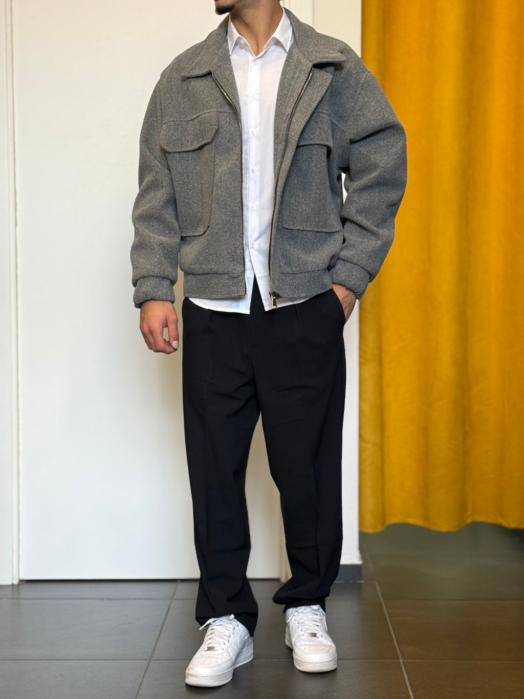 PANTALONE Elegante Semi-Over BLU NOTTE