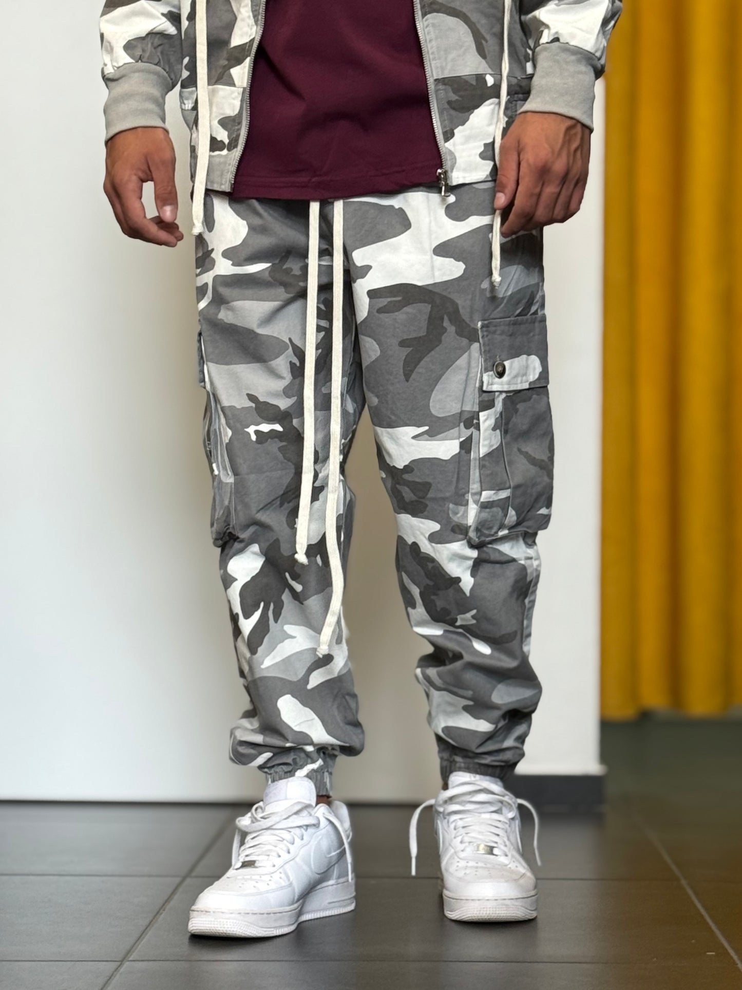 COORDINATO Cargo Camouflage GRIGIO CHIARO