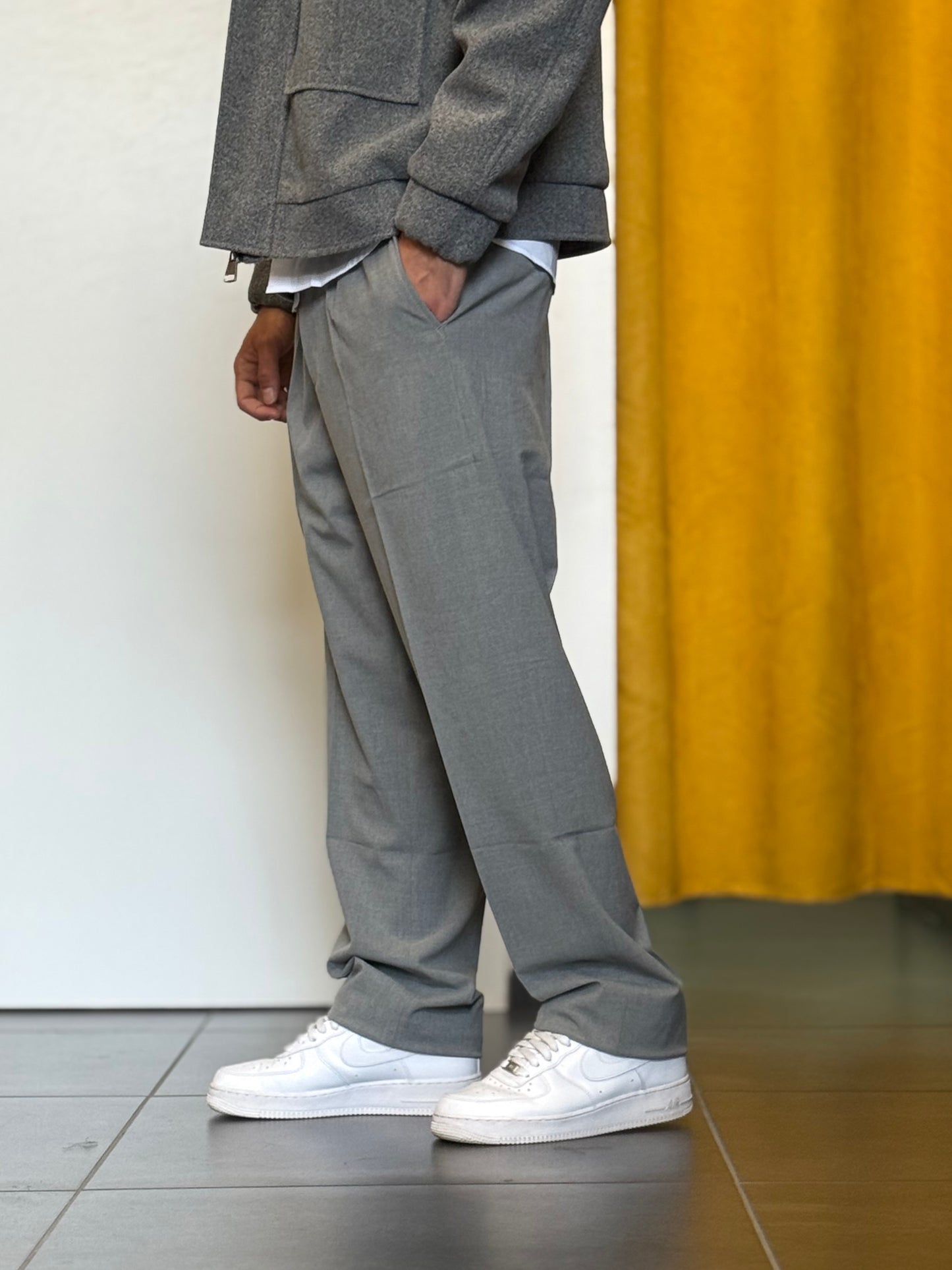 PANTALONE Elegante Semi-Over GRIGIO