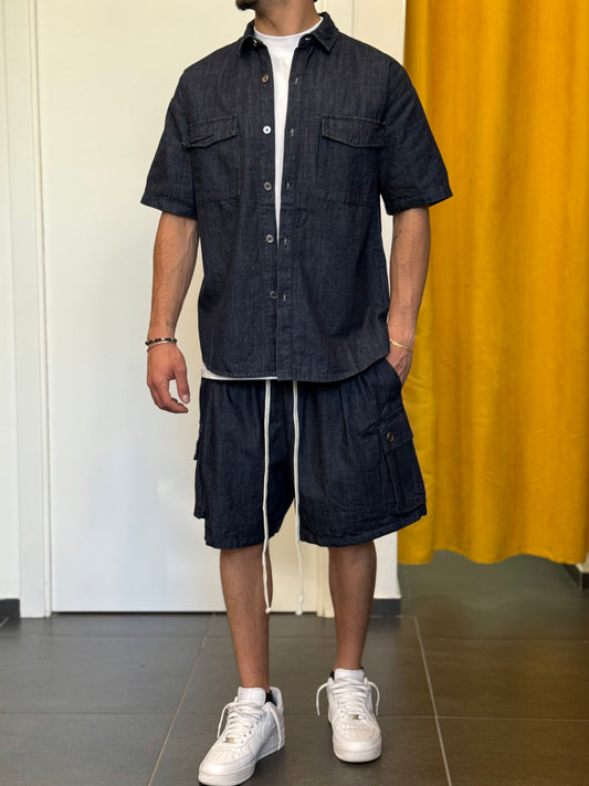 COMPLETO CARGO Tasca Laterale Denim Blu