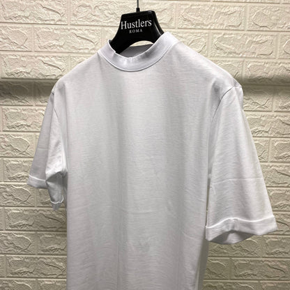 T-SHIRT Basic Colletto Alto Bianca